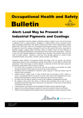 Picture of Alert: Lead May be Present in Industrial Pigments and Coatings