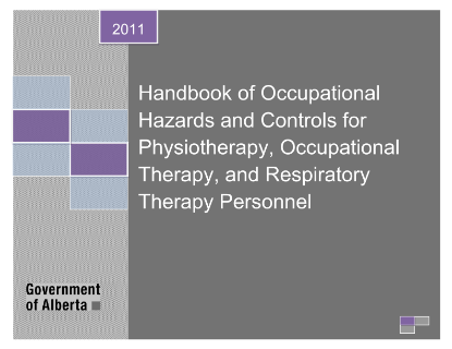 Picture of Handbook of Occupational Hazards and Controls for Physiotherapy, Occupational Therapy, and Respiratory Therapy Personnel
