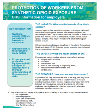 Picture of Protection of workers from synthetic opioid exposure