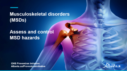 Picture of MSD video 4: Hazard assessment and control in preventing or controlling workplace musculoskeletal disorders