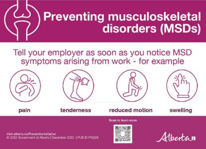 Picture of Preventing musculoskeletal disorders: Postcard 1, one colour