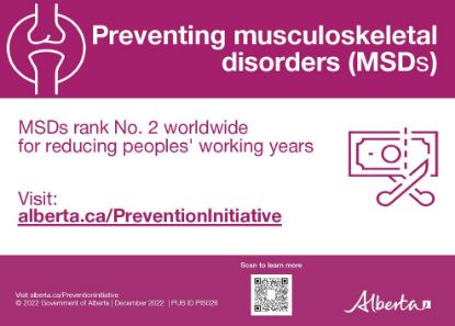 Picture of Preventing musculoskeletal disorders: Postcard 2, one colour