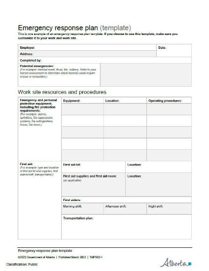 Picture of Emergency response planning: template package