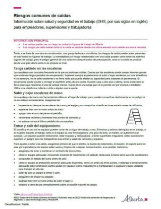 OHS Resource Portal. Spanish