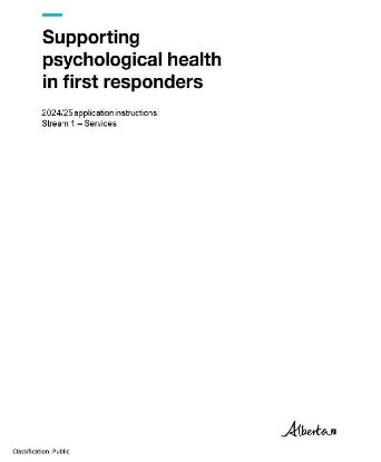 Picture of Supporting psychological health in first responders – Services grant application instructions