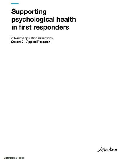Picture of Supporting psychological health in first responders – Research grant application instructions