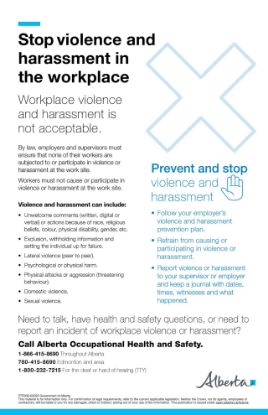 Picture of Stop violence and harassment in the workplace