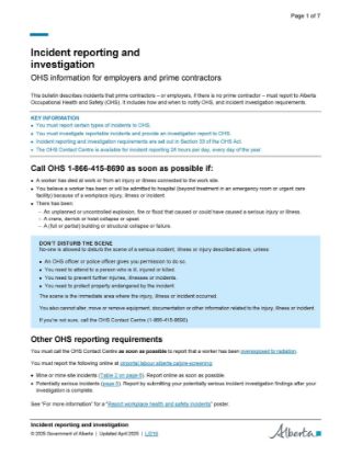 Picture of Incident reporting and investigation