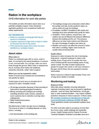 Picture of Radon in the workplace