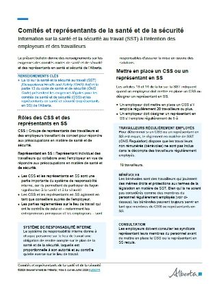 Picture of Comités et représentants de la santé et de la sécurité
