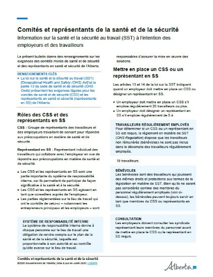 Picture of Comités et représentants de la santé et de la sécurité